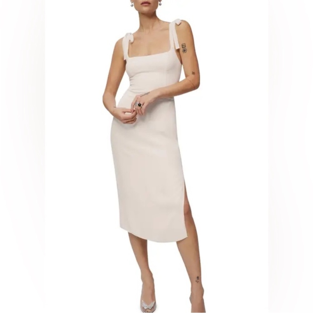 NWT Reformation Besse Cream Midi Dress Size 14